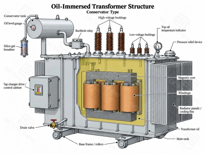 Oil-Filled Transformer Structure Conservator Type Oil-Filled Transformer Structure Conservator Type
