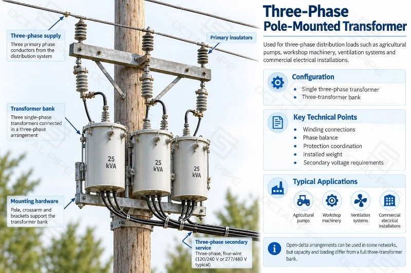 Three-Phase Pole-Mounted Transformer Three-Phase Pole-Mounted Transformer